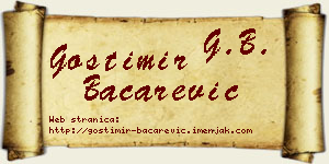 Gostimir Bačarević vizit kartica